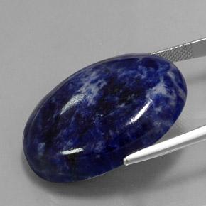 Sodalita azul natural 44,71ct, corte oval, opaco
