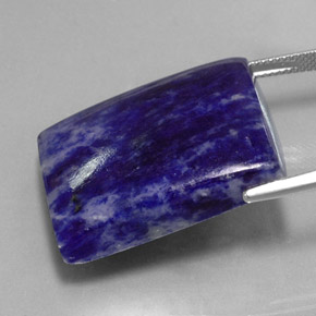 Sodalita azul natural 46,25ct, baguete, opaco