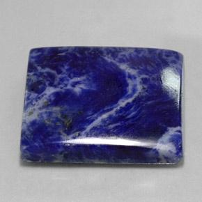Sodalita azul natural 71,10ct, baguete, opaco