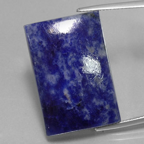 Sodalita azul natural 30,07ct, baguete, opaco