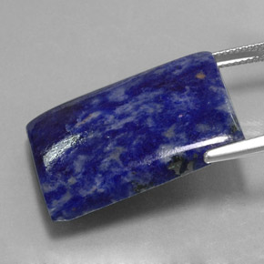 Sodalita azul natural 30,07ct, baguete, opaco