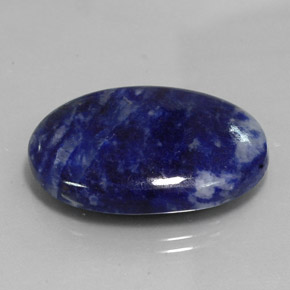 Sodalita azul natural 31,17ct, corte oval, opaco