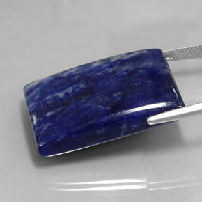 Sodalita azul natural 60,46ct, baguete, opaco