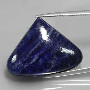 Sodalita Violeta Azul Natural 30.99ct, Formato de pêra, Opaco