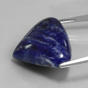 Sodalita Violeta Azul Natural 30.99ct, Formato de pêra, Opaco