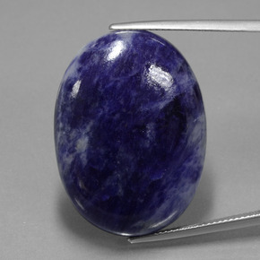 Sodalita Violeta Azul Natural 36.76ct, Corte Oval, Opaco