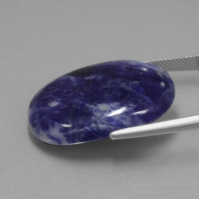 Sodalita Violeta Azul Natural 36.76ct, Corte Oval, Opaco