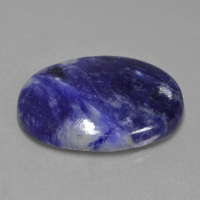 Sodalita azul violeta natural 38,14ct, corte oval, opaco