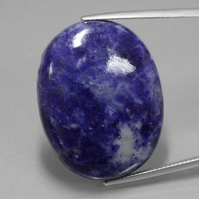 Sodalita Violeta Azul Natural 40.03ct, Corte Oval, Opaco