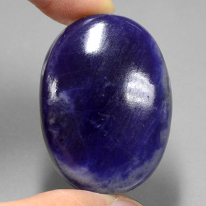 Sodalita Violeta Azul Natural 60.10ct, Corte Oval, Opaco