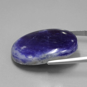 Sodalita Violeta Azul Natural 60.10ct, Corte Oval, Opaco