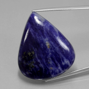 Sodalita Violeta Azul Natural 56.33ct, Formato de pêra, Opaco