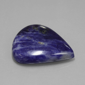 Sodalita Violeta Azul Natural 56.33ct, Formato de pêra, Opaco
