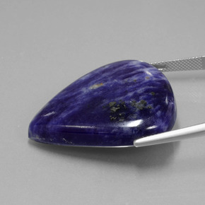 Sodalita Violeta Azul Natural 56.33ct, Formato de pêra, Opaco