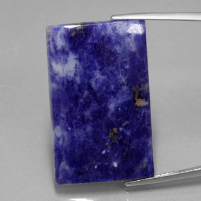 Sodalita Violeta Azul Natural 21.41ct, baguete, Opaco