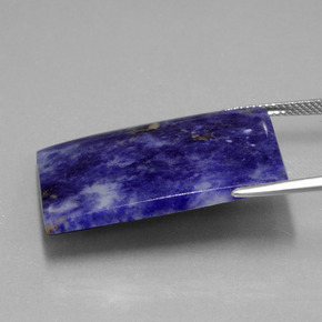 Sodalita Violeta Azul Natural 21.41ct, baguete, Opaco