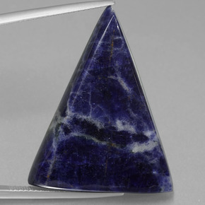 Sodalita azul natural 36,42ct, trillion, opaco