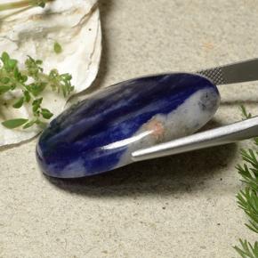 Sodalita Azul profundo Natural 41.68ct, Corte Oval, Opaco