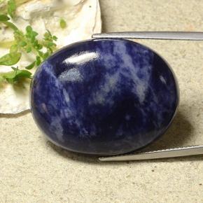 Sodalita Azul-marinho Natural 43.77ct, Corte Oval, Opaco