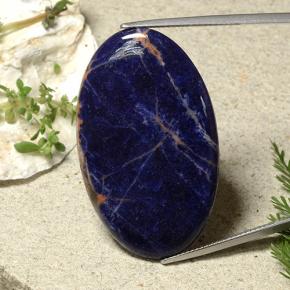 Sodalita azul natural 27,76ct, corte oval, opaco