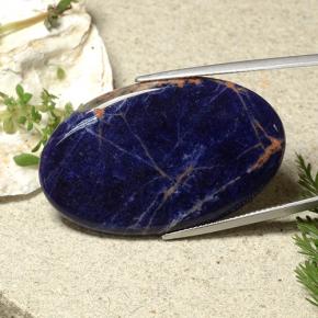 Sodalita azul natural 27,76ct, corte oval, opaco