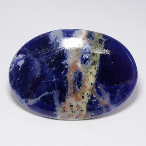 Sodalita azul natural 41,10ct, corte oval, opaco