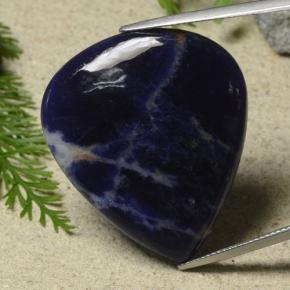 Sodalita multicolorido natural 32,53ct, formato de pêra, opaco