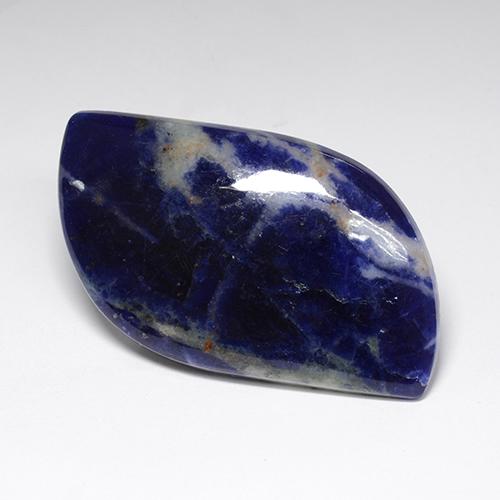 Sodalita azul natural 38,13ct, forma extravagante, opaco
