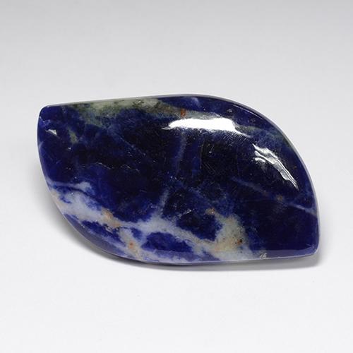 Sodalita azul natural 38,13ct, forma extravagante, opaco