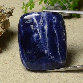 Sodalita azul natural 41,16ct, almofada cortada, opaco