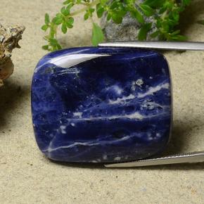 Sodalita azul natural 41,16ct, almofada cortada, opaco