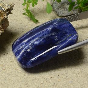 Sodalita azul natural 41,16ct, almofada cortada, opaco