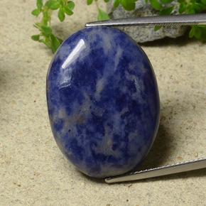 Sodalita Violeta Azul Natural 27.61ct, Corte Oval, Opaco