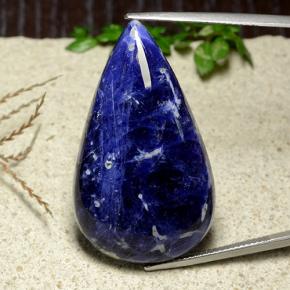 Sodalita Violeta Azul Natural 35.15ct, Formato de pêra, Opaco