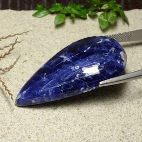 Sodalita Violeta Azul Natural 35.15ct, Formato de pêra, Opaco