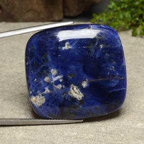 Sodalita azul natural 49,78ct, almofada cortada, opaco