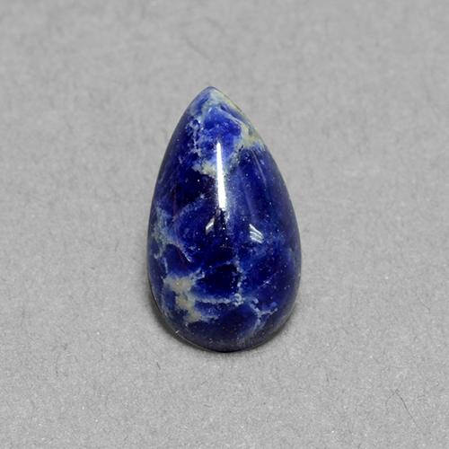 Sodalita azul natural 1,65ct, formato de pêra, opaco