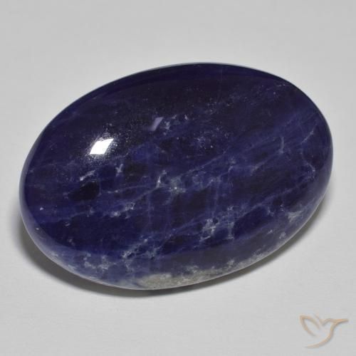 Sodalita Azul Escuro Natural 28.42ct, oval, Opaco