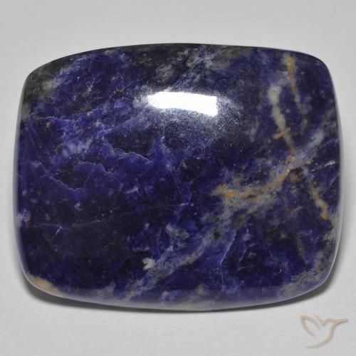 Sodalita Azul escuro Natural 30.73ct, Almofada, Opaco