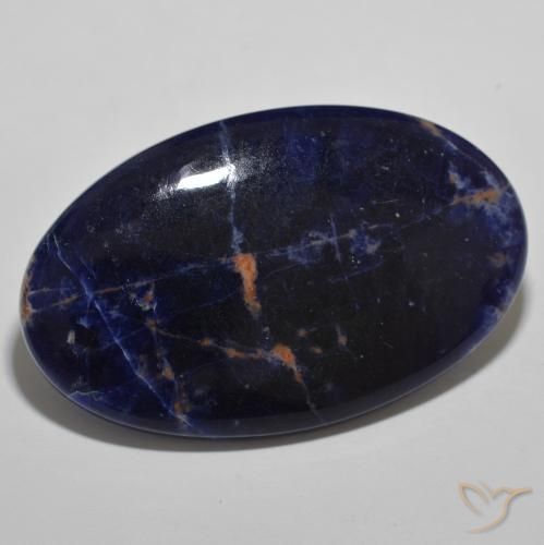 Sodalita Azul-marinho Natural 29.90ct, oval, Opaco