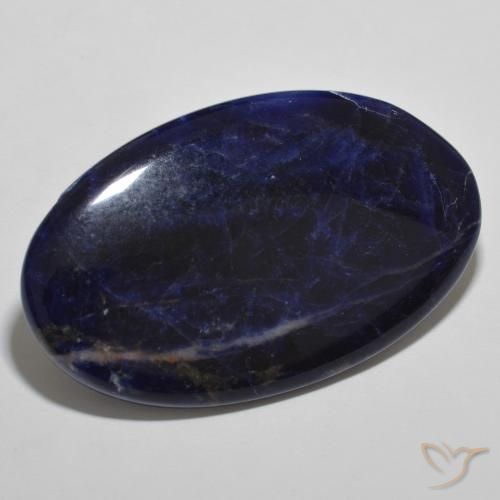 Sodalita Azul Escuro Natural 29.33ct, oval, Opaco