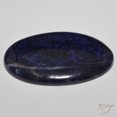 Sodalita Azul Escuro Natural 29.33ct, oval, Opaco