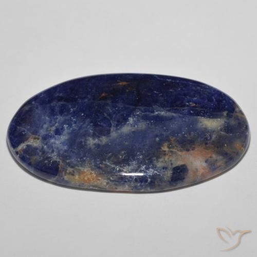Sodalita Azul profundo Natural 52.14ct, oval, Opaco