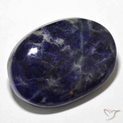 Sodalita Azul-marinho Natural 44.30ct, oval, Opaco