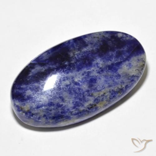 Sodalita Azul-marinho Natural 34.08ct, oval, Opaco