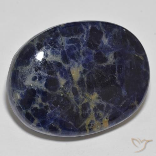 Sodalita Azul escuro Natural 75.73ct, oval, Opaco
