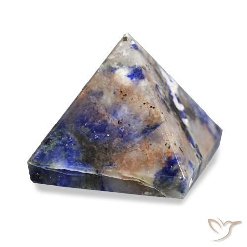 Sodalita azul-marinho natural 71,08ct, quadrado, opaco