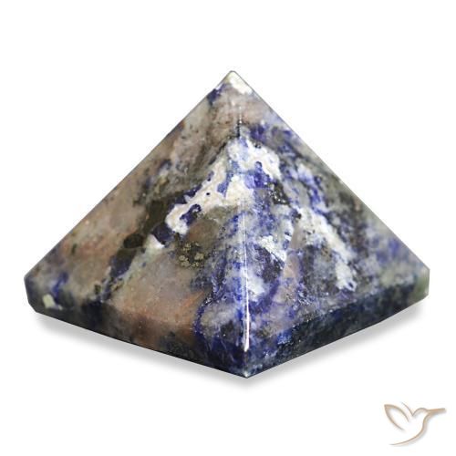 Sodalita azul-marinho natural 71,08ct, quadrado, opaco