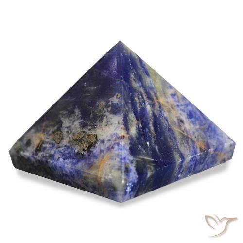Sodalita azul-marinho natural 75,20ct, quadrado, opaco