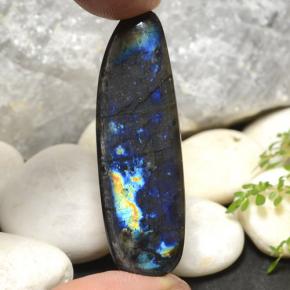 Espectrolita multicolorido natural 29,02ct, forma extravagante, opaco